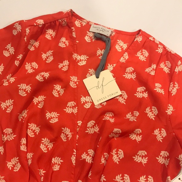 NWT Red Wrap Dress by Dress Forum ▪️sz Large - Picture 7 of 8